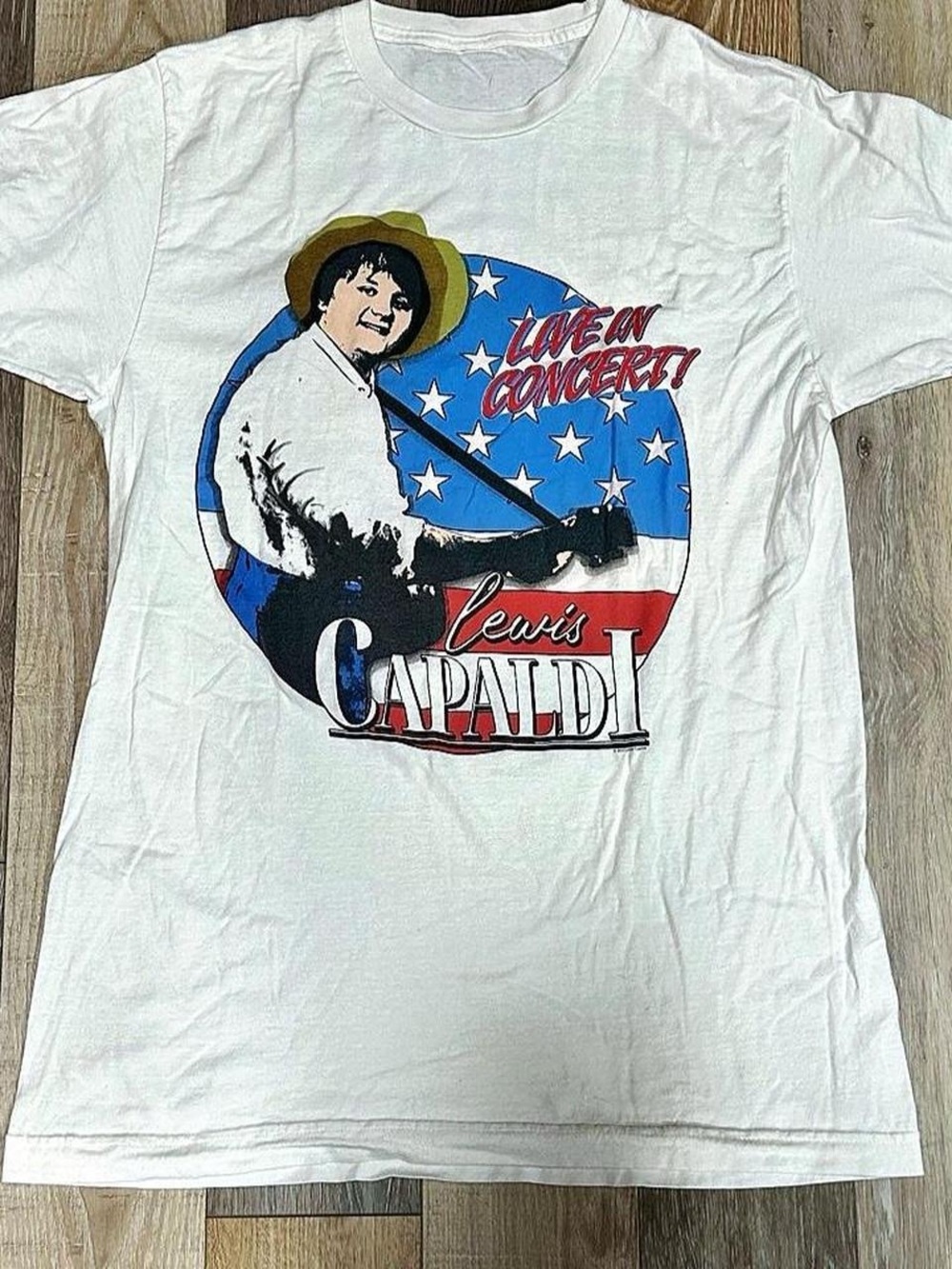 White Short-Sleeve Graphic Concert Tee - Live In Concert